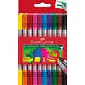 Produktbild: FABER CASTELL 10x Doppel Fasermaler Spitze dick und dünn Filzstifte Mal Stifte
