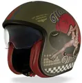 Produktbild: Premier Motorradhelm Vintage Pin Up Jethelm, integriertes Sonnenvisier