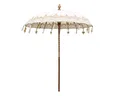 Produktbild: Oriental Galerie Sonnenschirm Balkon Bali-Sonnenschirm 130 Ø cm Weiß Gold