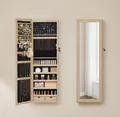 Produktbild: Schmuckschrank Spiegelschrank Wandschrank mit Spiegel Wandmontage JJC093M01