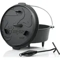 Produktbild: BBQ-Toro Dutch Oven DO6P, 7,3 L Premium Gusseisen Kochtopf, Gusstopf - Schwarz