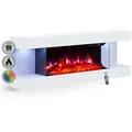 Produktbild: Balderia Elektrokamin Lumina, Wandkamin, 3D-Flammeneffekt, LED-Beleuchtung, Thermostat, Timer weiß