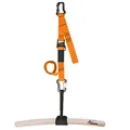 Produktbild: eaglefit - Premium Klimmzugstange aus Holz für Outdoor & Zuhause (wetterfest, 60 cm) Klimmzug Stange ergonomisch gebogen für Decke, Balken, Garten, Baum - Pull-Up Bar verstellbar hängend (orange)