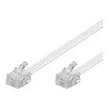 Produktbild: Wentronic Goobay Modularanschlusskabel, Weiß, 15 m - RJ11/RJ14-Stecker (6P4C) auf RJ11/RJ14-Stecker (6P4C) (93065)