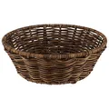 Produktbild: APS 40341 Korb rund „COVE“, Brauner Flechtkorb, Körbchen aus Polypropylen, Behältnis aus Flechtwerk, Brötchenkorb, Lebensmittelkorb, Durchmesser Ø 20 cm, Höhe 7 cm, braun
