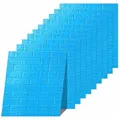 Produktbild: Euro Tische 10x Wandpaneele in 3D-Ziegelsteinoptik 77x70x0,5 cm selbstklebend - blau
