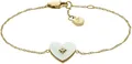 Produktbild: Fossil Armband Schmuck Geschenk Edelstahl RADIANT LOVE HEART, mit Glasstein - mit Perlmutt
