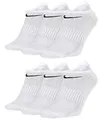Produktbild: NIKE Socken 6 Paar Sneakersocken Füßlinge Socken SX7678 Weiß Grau Schwarz, Farbe:Weiss, Socken Neu:38-42