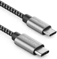 Produktbild: deleyCON 1m USB C auf Micro USB Kabel Adapter - Ladekabel & Datenkabel in Beide Richtungen - Kompatibel mit Handy Smartphone Tablet Ladegerät Notebook usw. - Schwarz