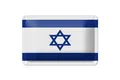 Produktbild: FEMER Blechschild Flagge Israels 18x12cm Flag of Israel Dekoration