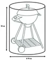 Produktbild: Primaster Grillabdeckhaube Primaster Schutzhülle für Kugelgrills Ø 70 x 90 cm
