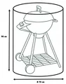Produktbild: Primaster Schutzhülle 70x90 cm für Kugelgrills und Water Smoker Grillabdeckung