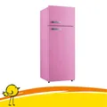 Produktbild: PKM Retro Kühl-Gefrierkombination Pink 206 L LED Beleuchtung Kühlschrank