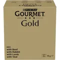 Produktbild: Purina Gourmet Gold Mousse mix 96x85g (Rind, Kaninchen, Lamm, Kalb)