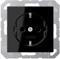 Produktbild: SCHUKO Steckdose 16 A 250 V, schwarz, A 500, A plus & A creation, Jung A1520BFSW