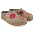 Produktbild: HAFLINGER Grizzly Radius Filzpantoffeln mit Gummisohle Unisex (Torf 550), Gr. 41