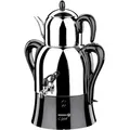 Produktbild: Korkmaz Caykolik Elektrische Teemaschine Samovar Schwarz A341-04 - Schwarz/Silber
