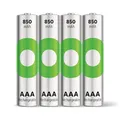 Produktbild: GP ReCyko AAA Akku NiMH 850 mAh, 1,2V, 4 Stück aufladbare Batterien AAA, sehr geringe Selbstentladung, vorgeladen für sofortige Benutzung