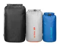 Produktbild: Tatonka Packbeutel Dry Sack Set 3 (10l / 18l / 30l) - DREI wasserdichte Packsäcke mit Rollverschluss und Steckschließe - Aus recyceltem Polyester - 10, 18 und 30 Liter Volumen (verschiedenfarbig)