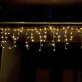 Produktbild: LED Lichterkette Eisregen 24m 960 LED warmweiß 6/18h Timer weiß Außen Dachrinnen