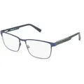Produktbild: Timberland TB1721 Unisex-Brille inkl. Gläser Vollrand Quadratisch Edelstahl-Gestell 56/16/145, blau