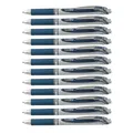 Produktbild: Pentel EnerGel XM BL77 Gelschreiber mit Druckmechanik, marineblau (12 Stück)