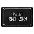 Produktbild: Pechkeks Fußmatte mit Spruch „Lass Uns Fremde bleiben. “ (Größe 67x43 cm; rutschfest, waschbar, schwarz)
