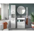 Produktbild: Mid.you Badezimmer, Weiß, Metall, 4-teilig, 5 Fächer, 1 Schublade(n),0 Schublade(n) Schubladen, 141 cm, FSC Mix, stehend, Badezimmer, Badmöbelsets & Badmöbelserien, Badmöbel-Sets