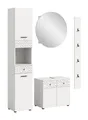 Produktbild: xonox.home Badmöbel-Set Badezimmer-Set Prisma, weiß / weiß Hochglanz, 4-teilig, optional, (4-St), Badmöbel, Badkombination