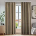Produktbild: Deconovo Blickdichte Vorhänge Gardinen Winter Verdunkelungsvorhang Kräuselband Warm, 138x140 cm(HöhexBreite), Taupe, 2er Set
