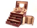 Produktbild: WINDROSE Merino Moda Jewelry Box Schmuckschatulle Red weinrot Neu