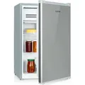 Produktbild: Klarstein Delaware Kühlschrank, 76 Liter Fassungsvermögen, 2 flexible Glasböden, Gefrierfach: 4 Liter, Flaschenfach bis 2 Liter, Silber / Grau - Silber