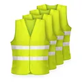 Produktbild: FLEXEO Warnwesten nach EN ISO 20471 - Auto - KFZ - Sicherheitsweste - Warnschutzweste - Warnweste - high Visibility Vest - Erwachsene - Sicherheits Set - EU Norm (12 Stück, Gelb)