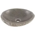 Produktbild: wohnfreuden Aufsatzwaschbecken Naturstein Waschbecken 30 cm oval (Kein Set), NEW-4168 grau NEW-4168 | 40 cm x 10 cm x 30 cm