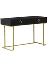 Produktbild: Moderner, rechteckiger Konsolentisch schwarz/ gold mit Metallgestell Westport