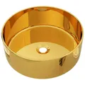 Produktbild: vidaXL Waschbecken 40 x 15 cm Keramik Golden