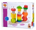 Produktbild: Eichhorn Holz Figuren Steckpuzzle, 20-teilig - 3 Stecksäulen mit Steckteilen, hochwertiges Buchenholz,Made in Germany, für Kinder ab 12 Monaten