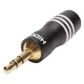 Produktbild: Hicon HI-J35S03 Klinken-Steckverbinder 3.5 mm Stecker gerade Polzahl 3 Stereo Schwarz 1 (HI-J35S03)