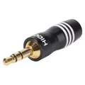 Produktbild: Hicon HI-J35S03 Klinken-Steckverbinder 3.5mm Stecker, gerade Polzahl (num): 3 Stereo Schwarz 1St.