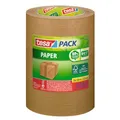 Produktbild: tesa tesapack Paper ecoLogo im 3er Pack - Umweltgerechtes Paketband aus Papier, 60% biobasiertes Material - Braun - 3 Rollen je 50 m x 50mm