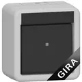 Produktbild: GIRA 310630 Wippschalter Universal-Aus-Wechselschalter 10 AX 250 V I Aufputz Schalter IP44 I Lichtschalter für Feuchtraum Außen und Innen I LED ready I Elektroinstallation Schalter Einsatz