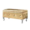 Produktbild: HTI living Sitzbank mit Stauraum Maribella Sitztruhe Ottomane Gold