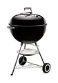 Produktbild: Weber Classic Kettle Holzkohlegrill/Porzellanemaillierter Deckel und Kessel, 57 cm Grillfläche, One-Touch-Reinigungssystem, Deckelthermometer, Dreibein-Ständer und Räder, Schwarz