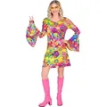 Produktbild: Widmann S.r.l. Kostüm Retro Damen Kleid 'Peace & Love', Mehrfarbig - Ko XL