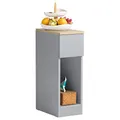 Produktbild: SoBuy Nachttisch schmal Nachtschrank Beistelltisch mit Schublade und Ablage Nachtkästchen Nightstand für Schlafzimmer Wohnzimmer Hellgrau B20 x T35 x H60 cm FBT111-HG