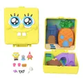 Produktbild: Polly Pocket x Spongebob Partnership-Schatulle, Micro-Puppen Spongebob und Patrick und Spielset, 7 Zubehörteile mit Haustier Gary, JKC84