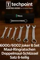 Produktbild: 🛠 6000/6002 Joker 6 Set  Maul Ringratschen Doppelmaul schlüssel Satz 6 teilig ✅