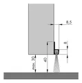 Produktbild: Ellen Türbodendichtung alu IBS 40 100 cm Bürstenhöhe 20 mm - 0309301