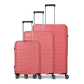 Produktbild: Travelite Koffer Set 3-teilig, MOOBY S/M/L, Kratzfeste Hartschale, mit recyceltem Material 55/66/77 cm, 4 Doppelrollen & TSA-Schlössern – Reisekoffer, Trolley, Handgepäck