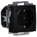 Produktbild: Busch-Jaeger 20 EUCB2USBAC-915 SCHUKO® USB-Steckdosen-Einsatz Safety+ mit USB A/C Busch-balance® SI Schwarz matt 2CKA002011A6342